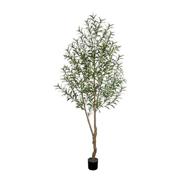 VIVATREES 7FT Olive Tree Artificial Indoor, 84in Tall Faux Olive Tree with Pot, Fake Potted Tree with Fruits for Home Office Decor