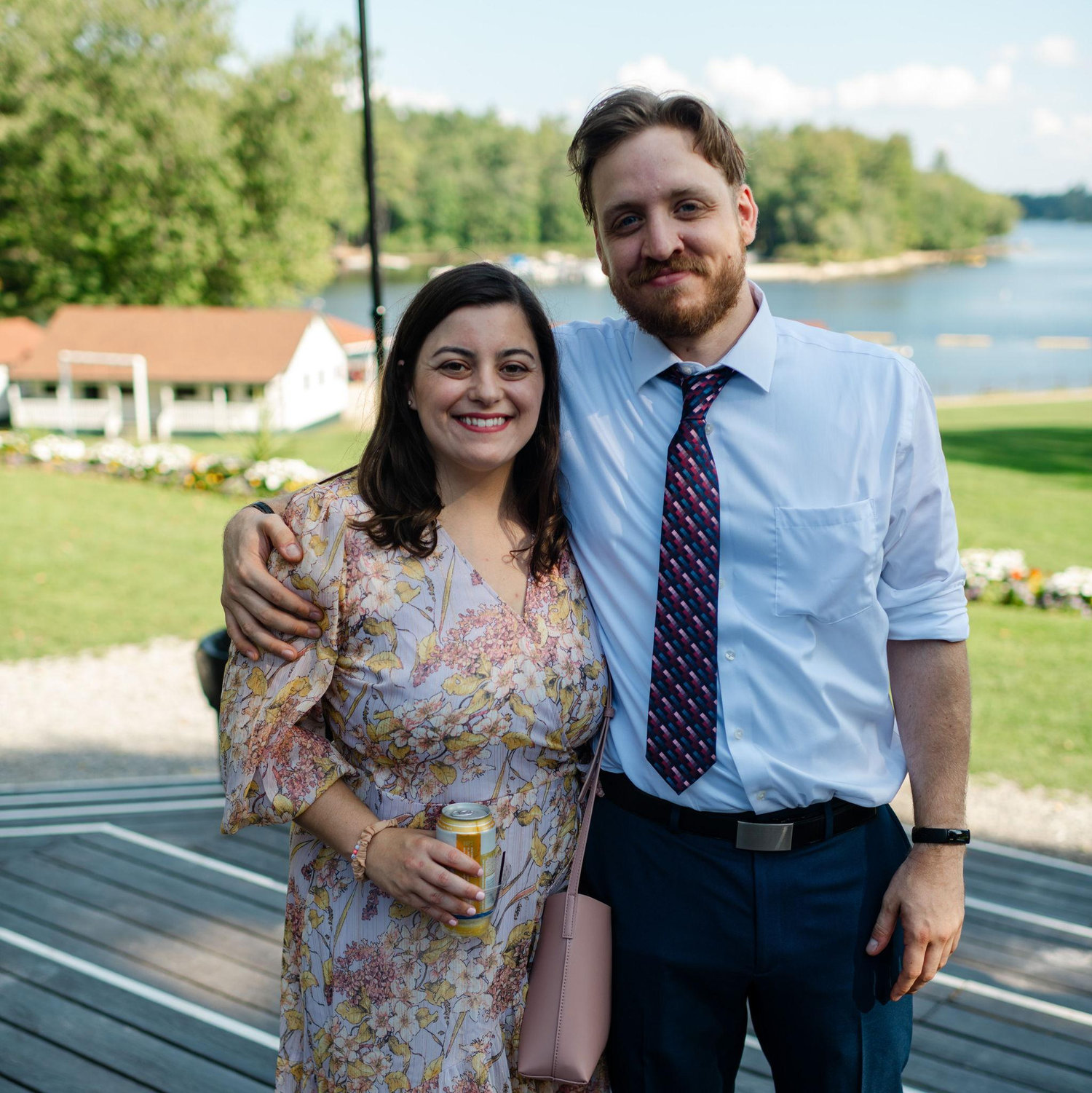 All dressed up to celebrate some friends' wedding day in the beautiful state of Maine.