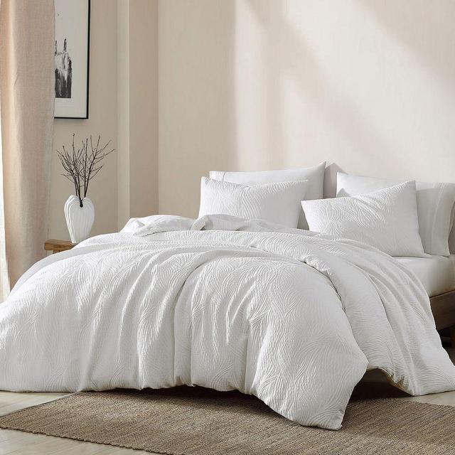 White Tristan 3-Piece Cotton Comforter & Shams Set, King
