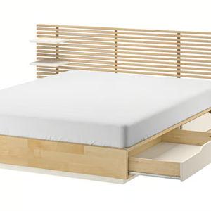 Queen-Sized Bed Frame with Storage