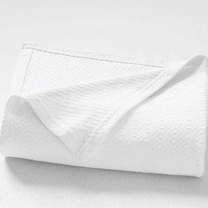 Diamond Organic Blanket, Full/Queen, White