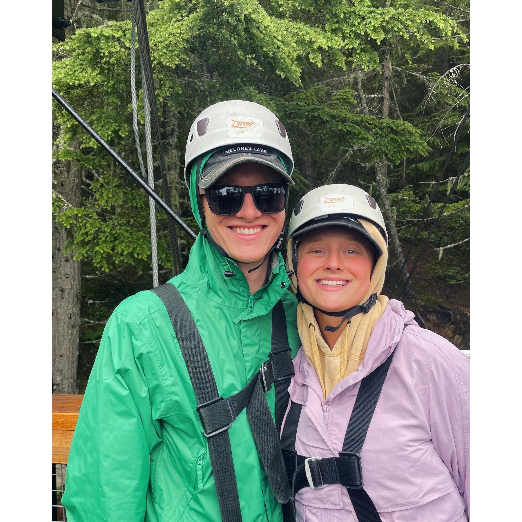 Zipline trip in Whistler, BC, Canada