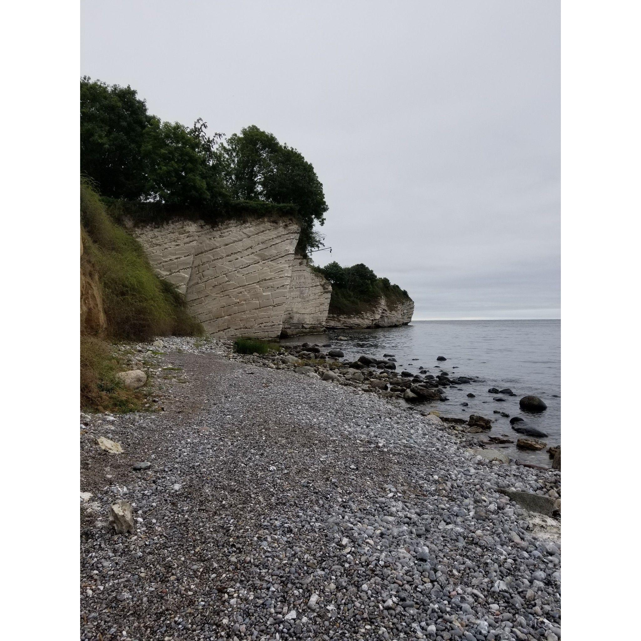 hiking along the coast where Sam proposed
