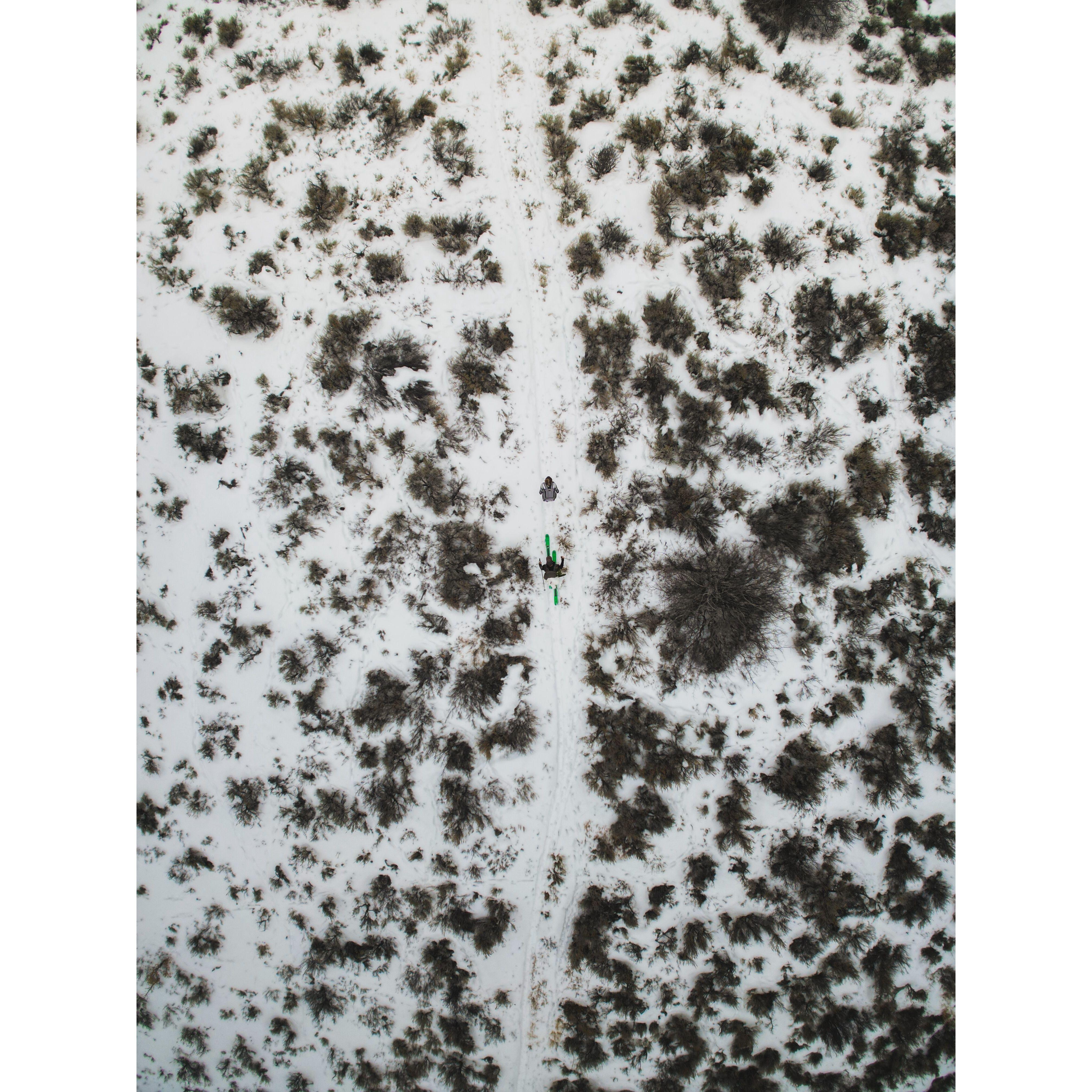 Snowshoeing and skinning up to our elopement spot!