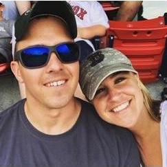 Our first selfie and Sox game