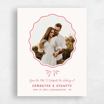 Crimson, Red Wedding Save the Date - Mare Photo