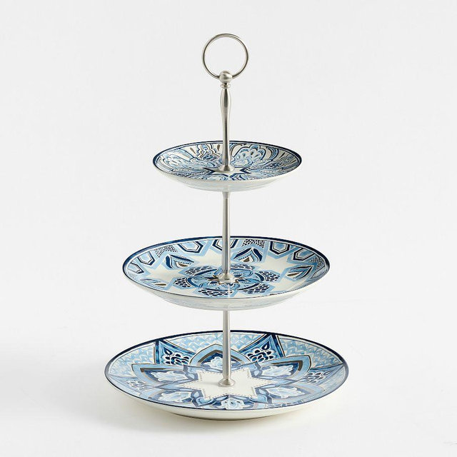 Hanukkah Medallion Tiered Stand - Blue Multi