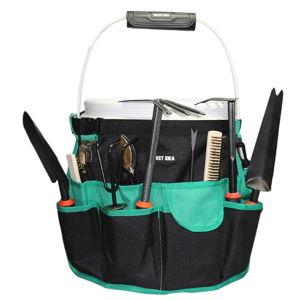 MELOTOUGH Bucket Caddy Organizer Bucket Tool Organizer for Garden Tools Fit 3.5 to 5 Gallon Bucket (Green)