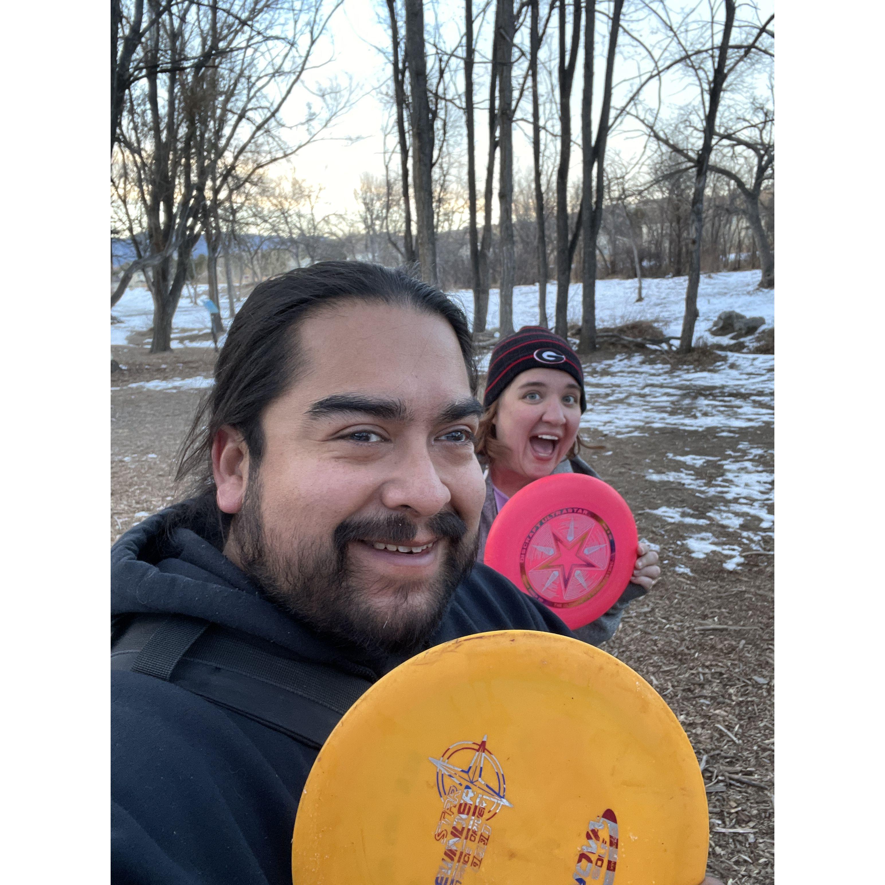 Birthday golf in the snow!
