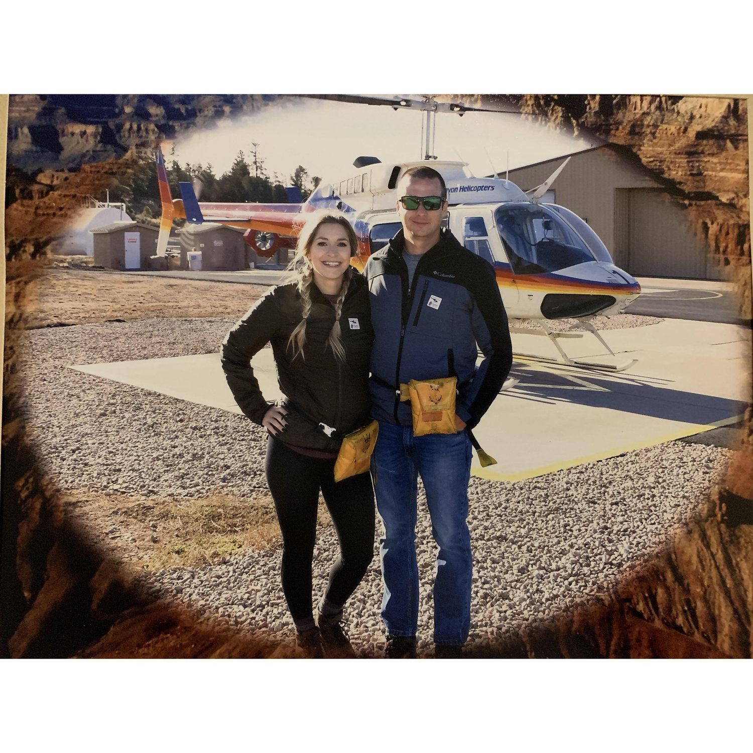 Our first helicopter flight together over the Grand Canyon! We will take a helicopter to our ceremony location in the Canadian Rockies!