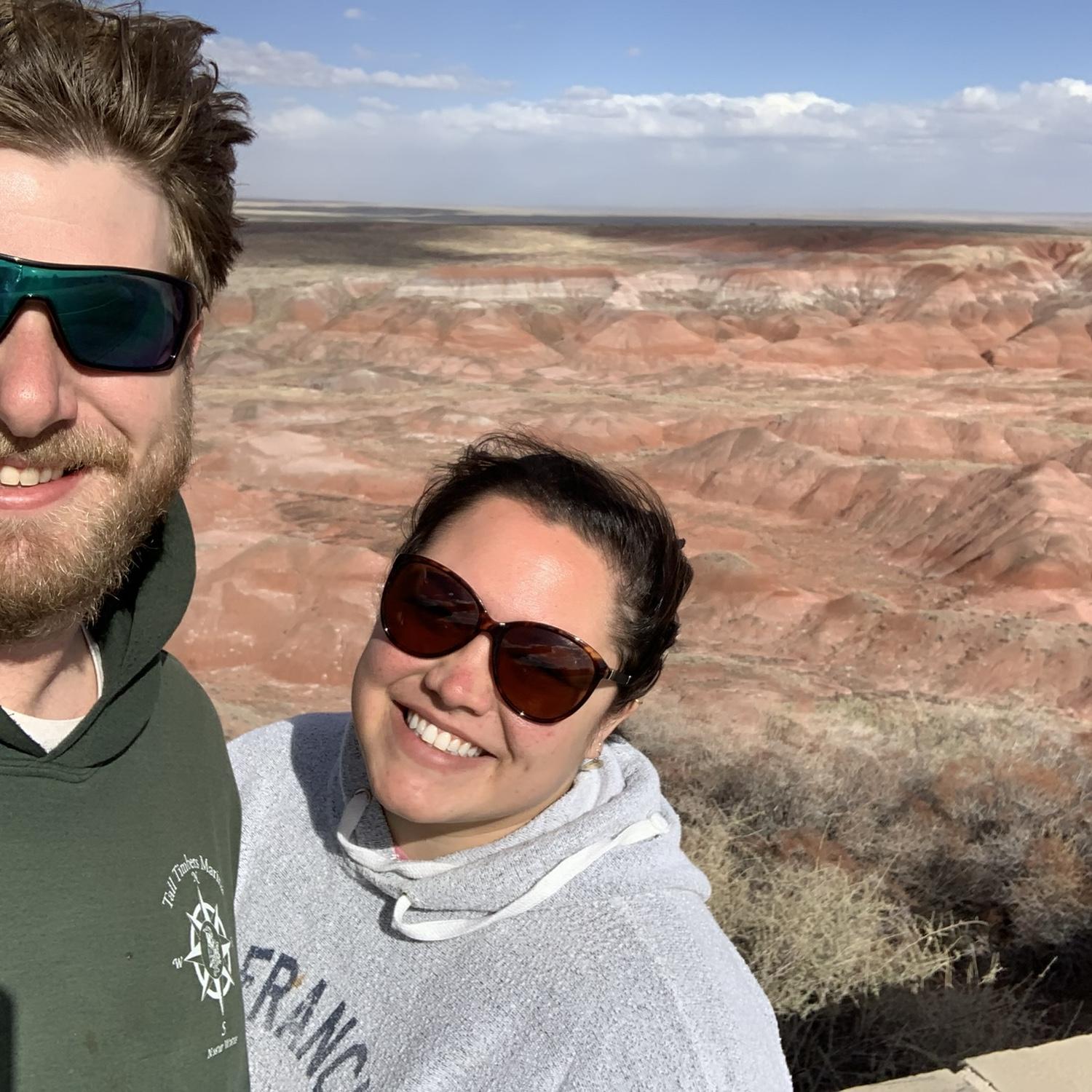 Celebrating Lauren's 30th birthday on a cross-country move | March 2022 in Petrified Forest National Park, AZ