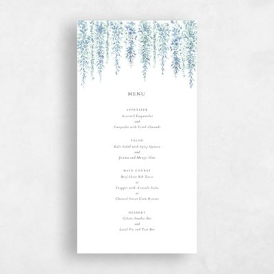 White Wedding Menu - Portree