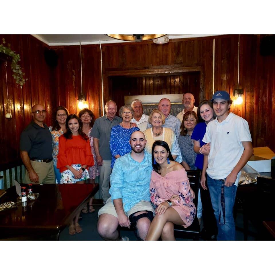 The night Garrett proposed with some of our family. April 25th, 2019