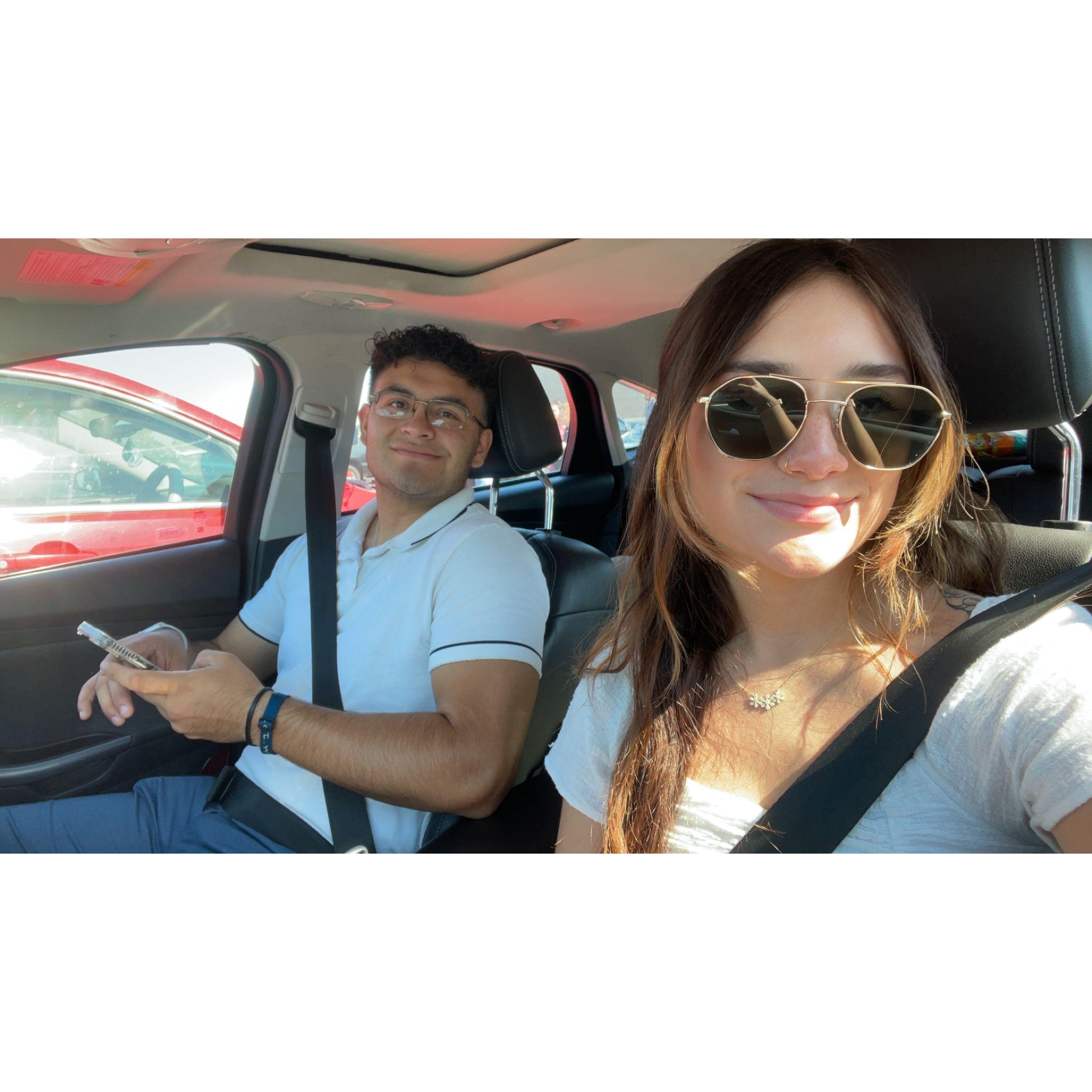 The first time we went to church together!