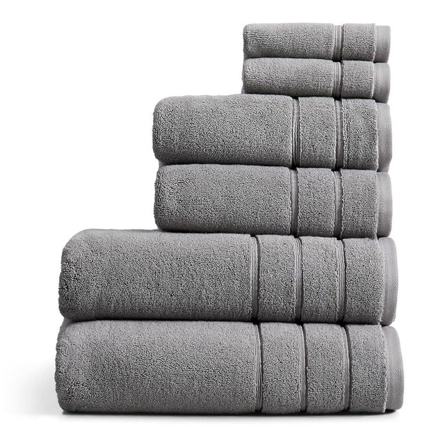 Springtree Home Luxury Turkish Cotton Bath Towels Set | 100% Turkish Cotton | Premium Bath Towels | Ultra Soft Thick Plush & Highly Absorbent | Luxury Hotel & Spa Bathroom Towels | Carbon
