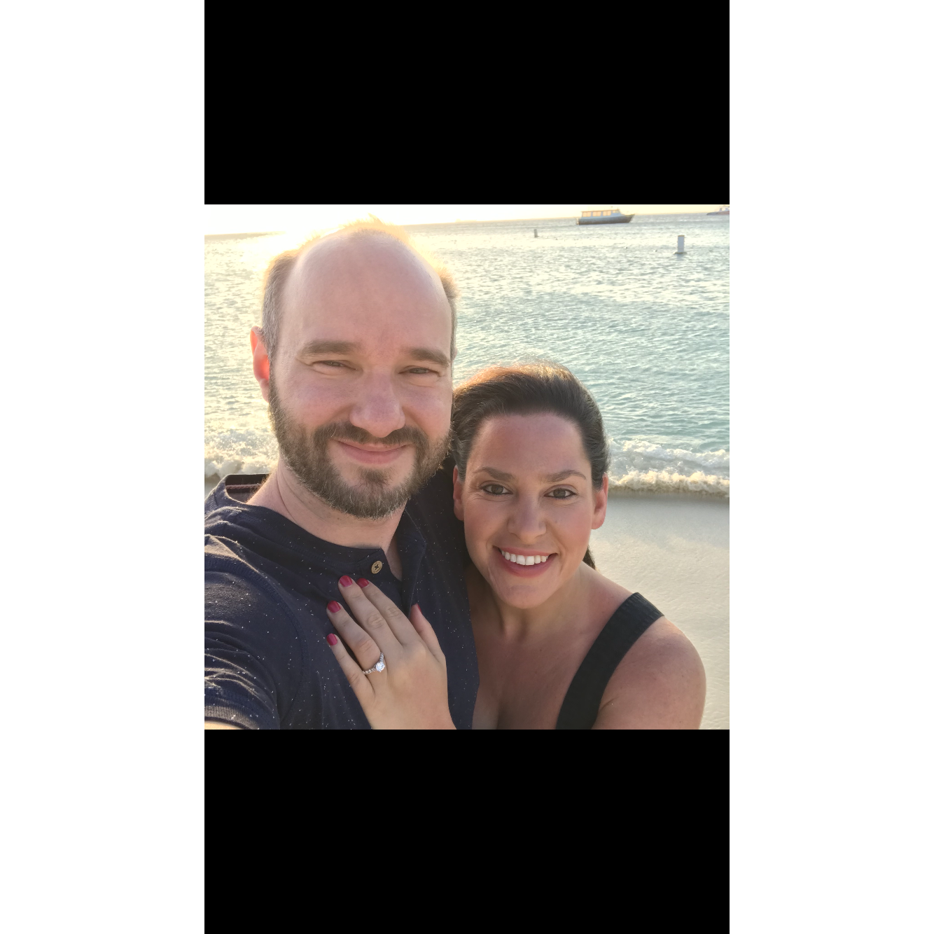 Right after we got engaged in Aruba