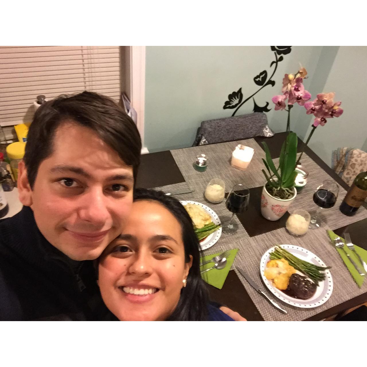 Homecooked Valentine's day dinner