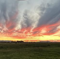 Sunset on our Property