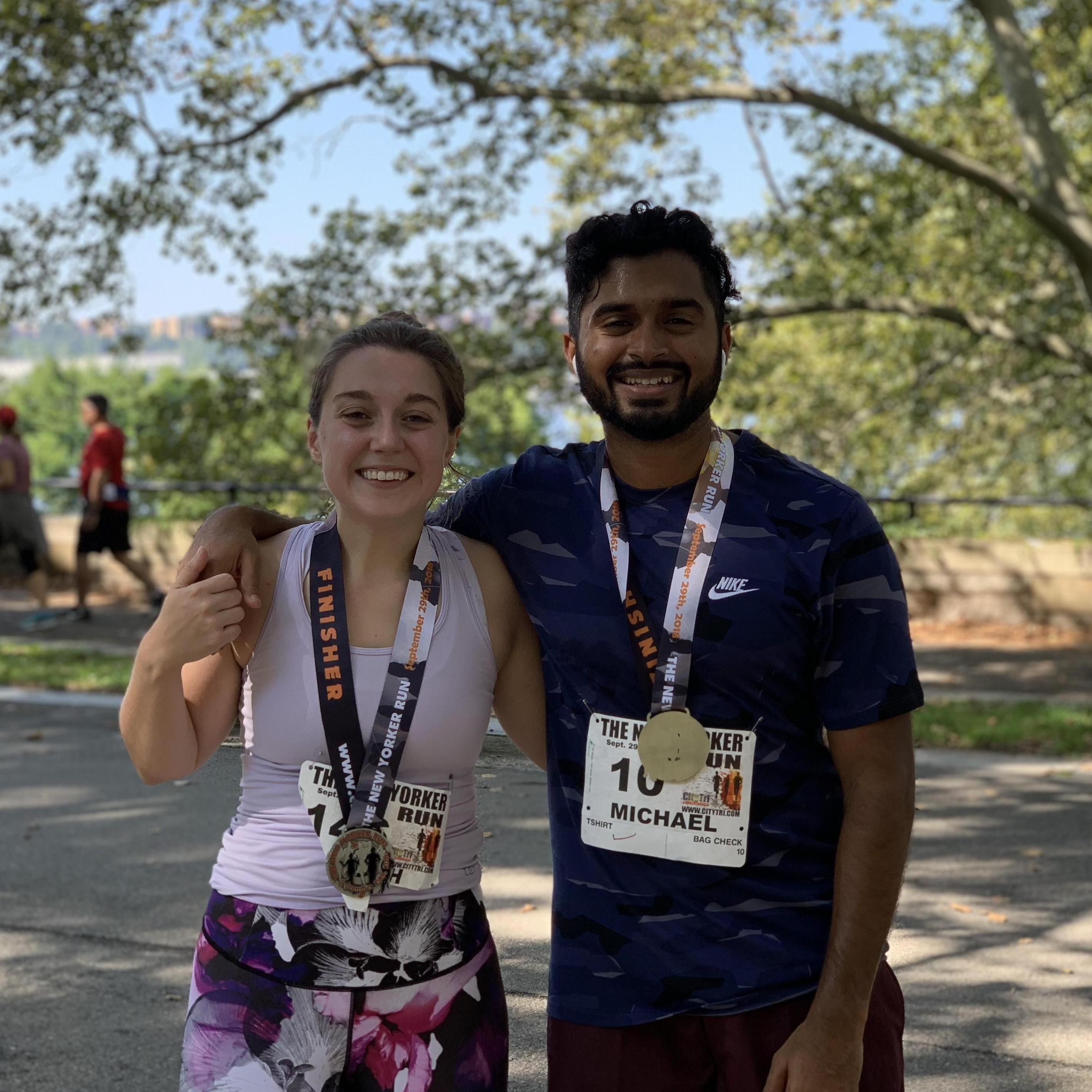 Right after we completed our first half marathon in September 2018!