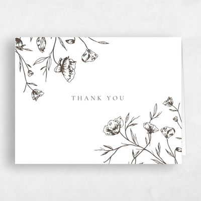 Green Floral Wedding Thank You - Brantley Bloom