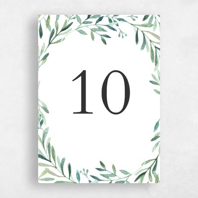 White Wedding Table Number - Eastwick