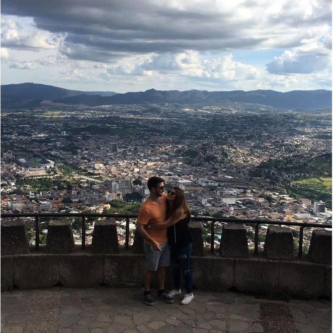 Taking in the views at El Picacho in Tegucigalpa, 2017