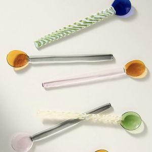 Glass Straight Spoons, Set of 6 - Anthropology