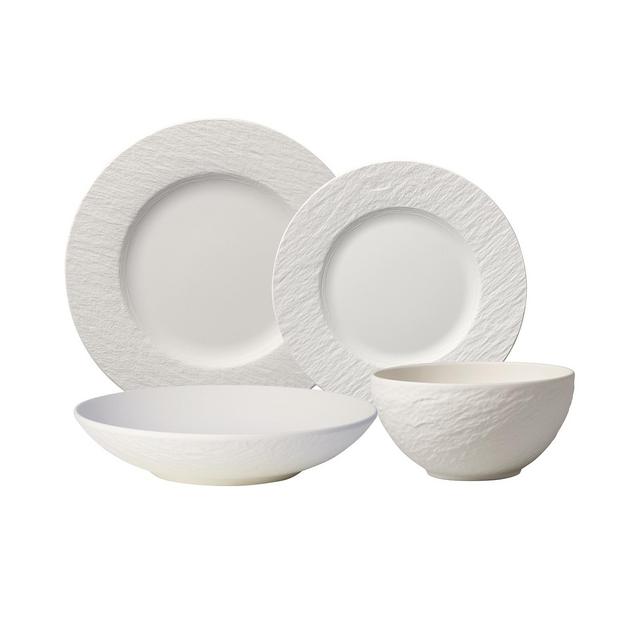 Villeroy & Boch Manufacture Rock Blanc 4 Piece Place Setting