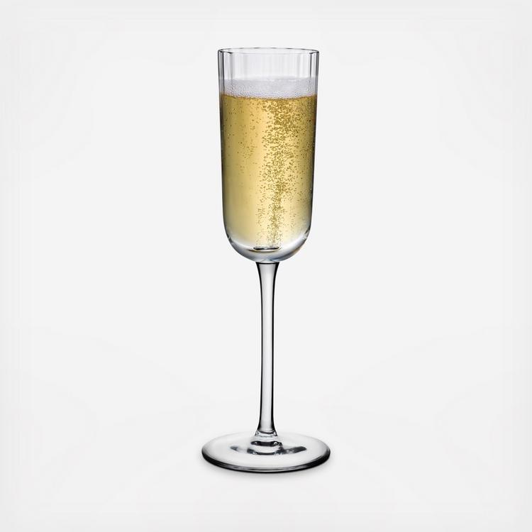 Crate and Barrel, Edge Champagne Glass, Set of 4 - Zola