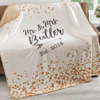 Sparkling Love 60-Inch x 80-Inch Premium Sherpa Throw Blanket