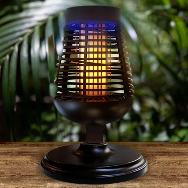 PIC® Solar Insect Killer Torch with LED Flame Effect in Black
