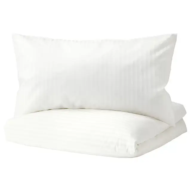 NATTJASMIN Duvet cover and pillowcase(s), white, King