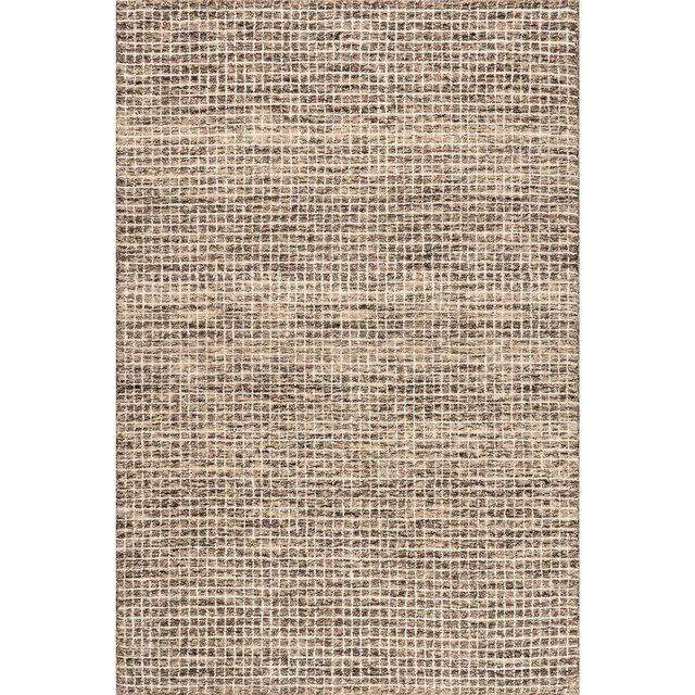 Nuloom Melrose Checked Wool Indoor Area Rug, 8' x 10', Brown