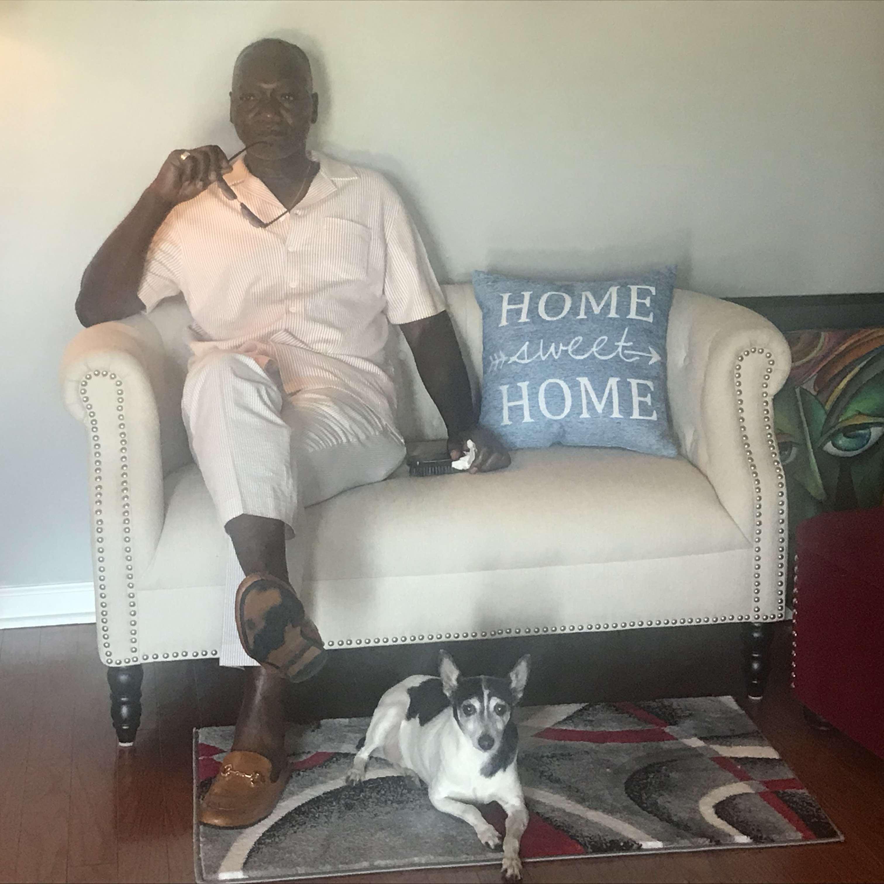 The man of the house and his best friend Max