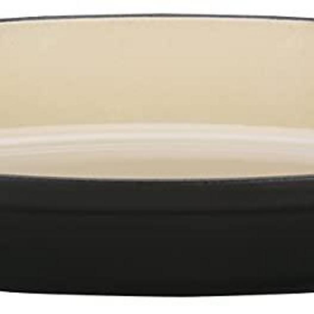 Le Creuset Enamel Cast Iron Signature Oval Baker, 3 quart, Black