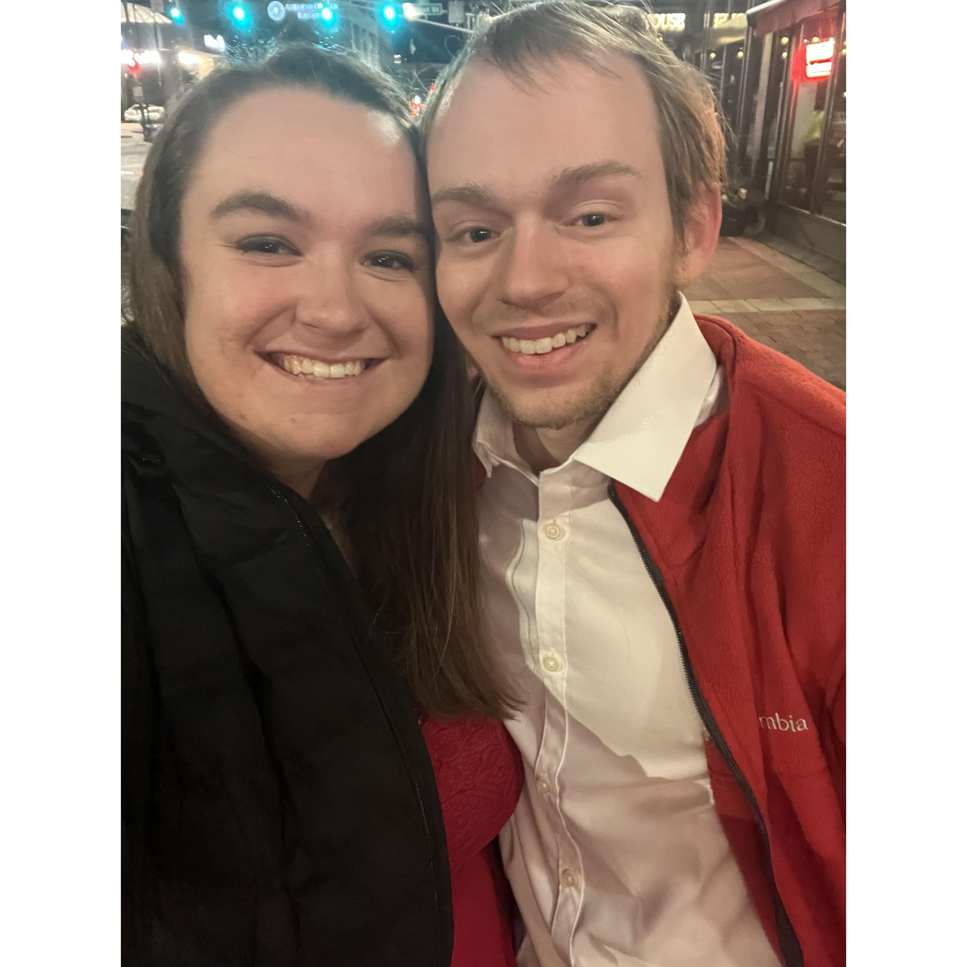 Our first Valentine's Day together <3 we went to a steakhouse in Indy