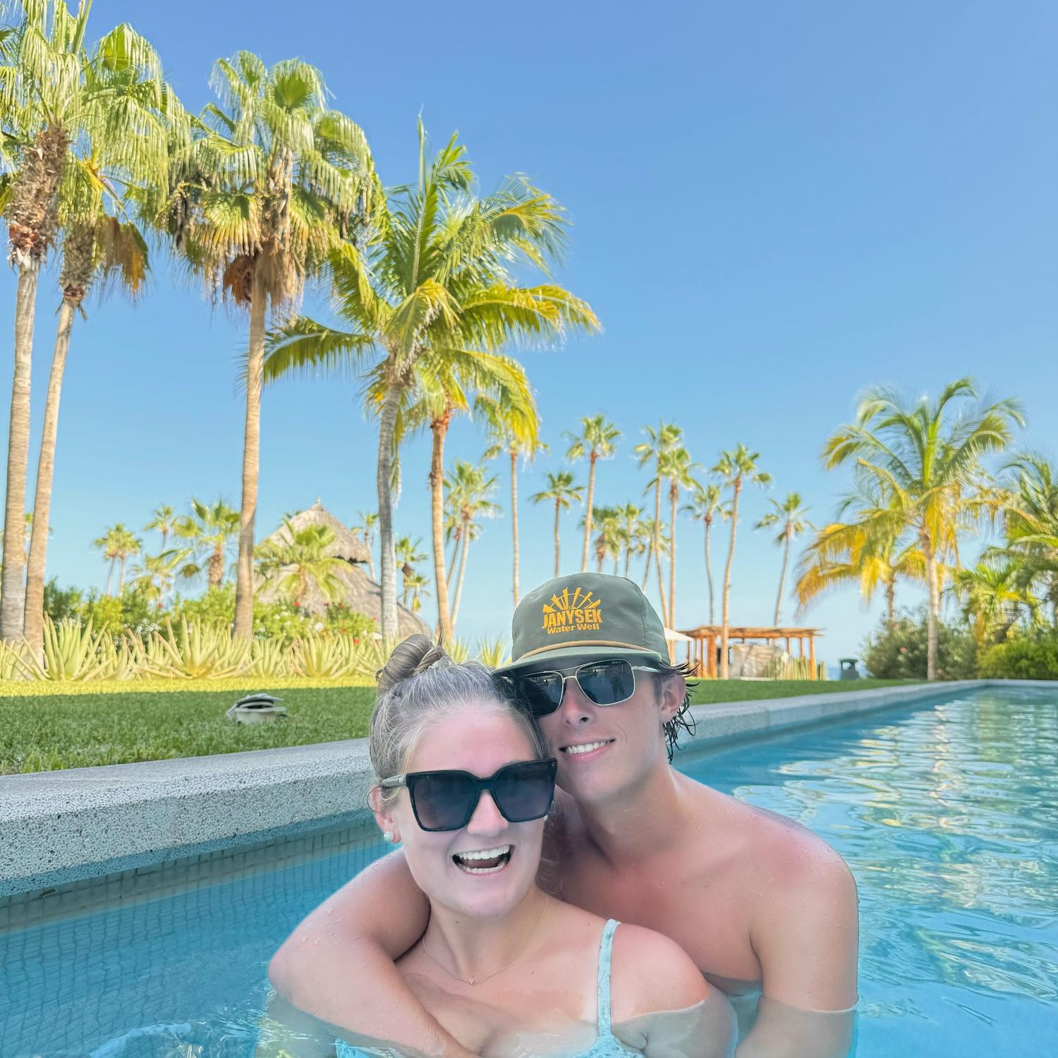Hanging out in the pool in Cabo!