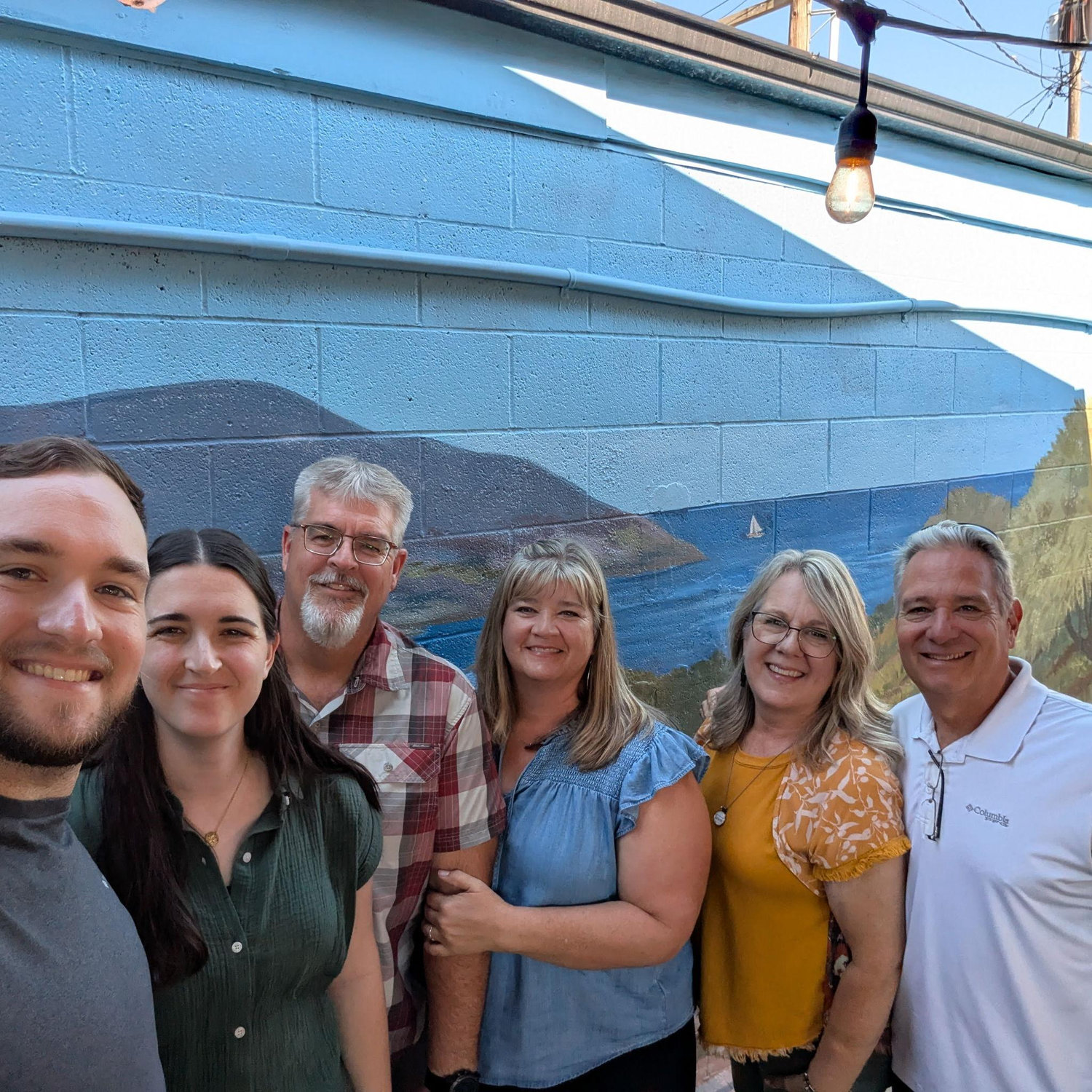 The families meeting for the first time! We had lunch at Lemon & Olive in Newberg (very good)