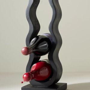 Wavy Wood Wine Rack