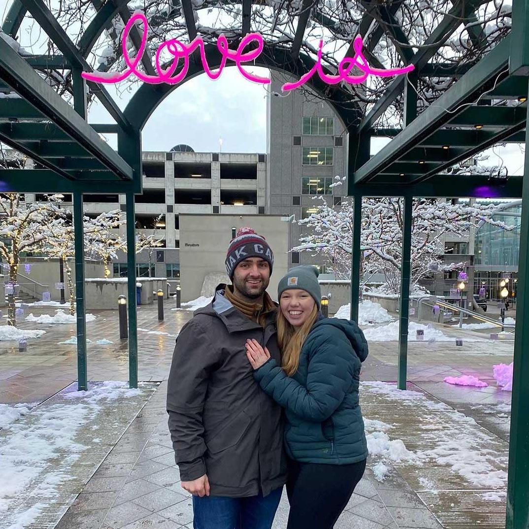 He proposed! NYE 2021, downtown SLC.