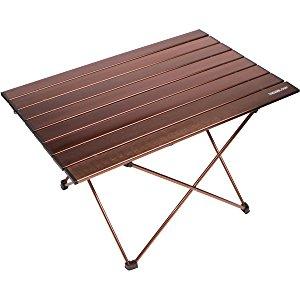 Trekology Portable Camping Tables with Aluminum Table Top, Hard-Topped Folding Table in a Bag