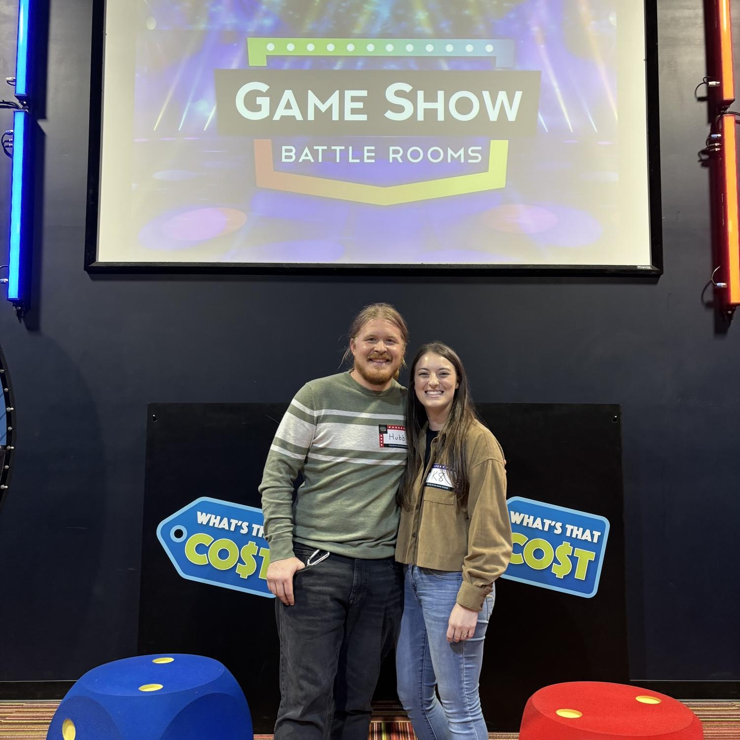 Our engagement party at Game Show Battle Rooms — September 2024!