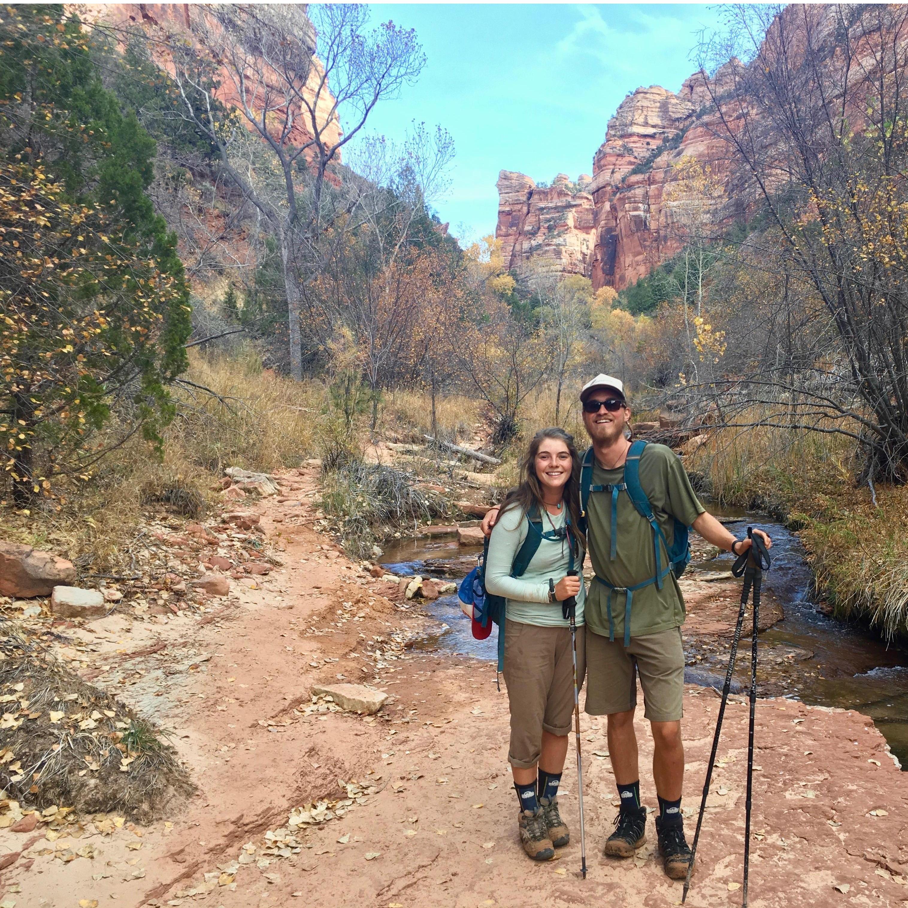 Hiking up the Subway in Zion National Park - 2017