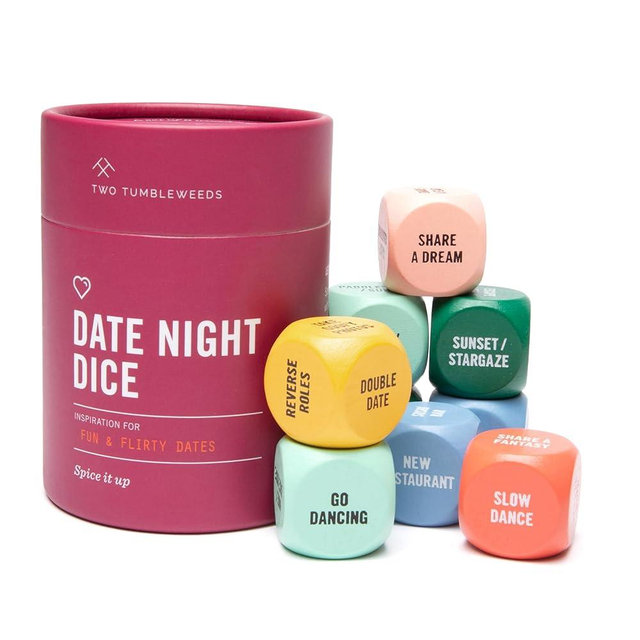 Date Night Dice by Two Tumbleweeds: Couples Date Idea Generator – Fun Relationship Game for Partners, Romantic Gift for Anniversaries, Valentine’s Day & Relationship Connection