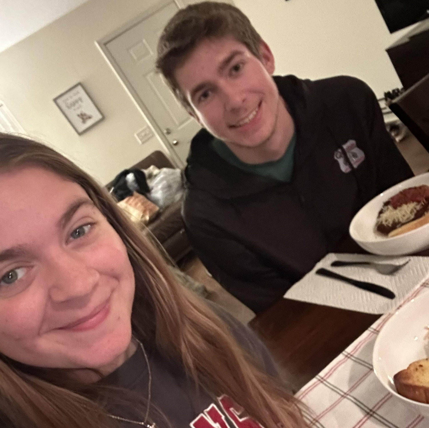 This was the picture I sent my dad to let him know that I was dating someone.... his reply was "we will talk later" .... (now, they are best buds)