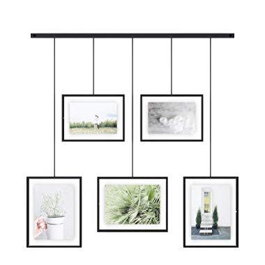 Umbra Exhibit Multi Picture Frame, displays 4x6 and 5x7 Photos, Black