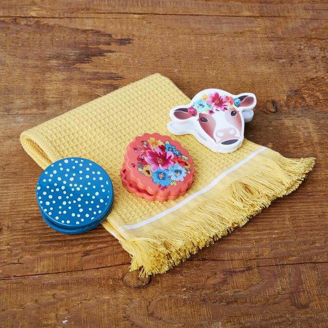 The Pioneer Woman, Spring Bouquet Magnetic Bag Clips, 3-pack