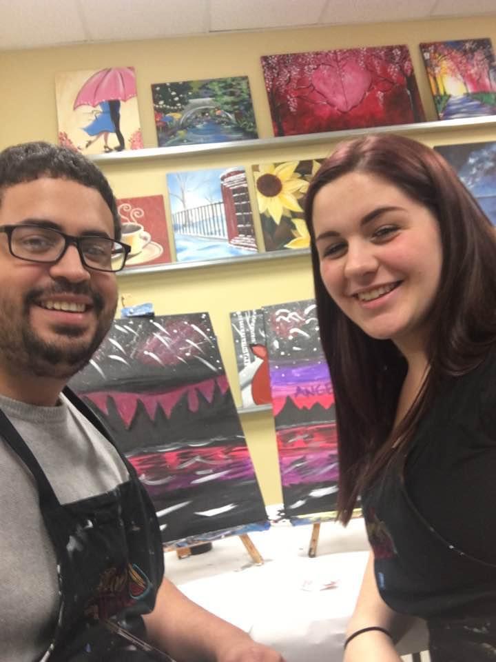 Our 2nd date, painting with a twist.
