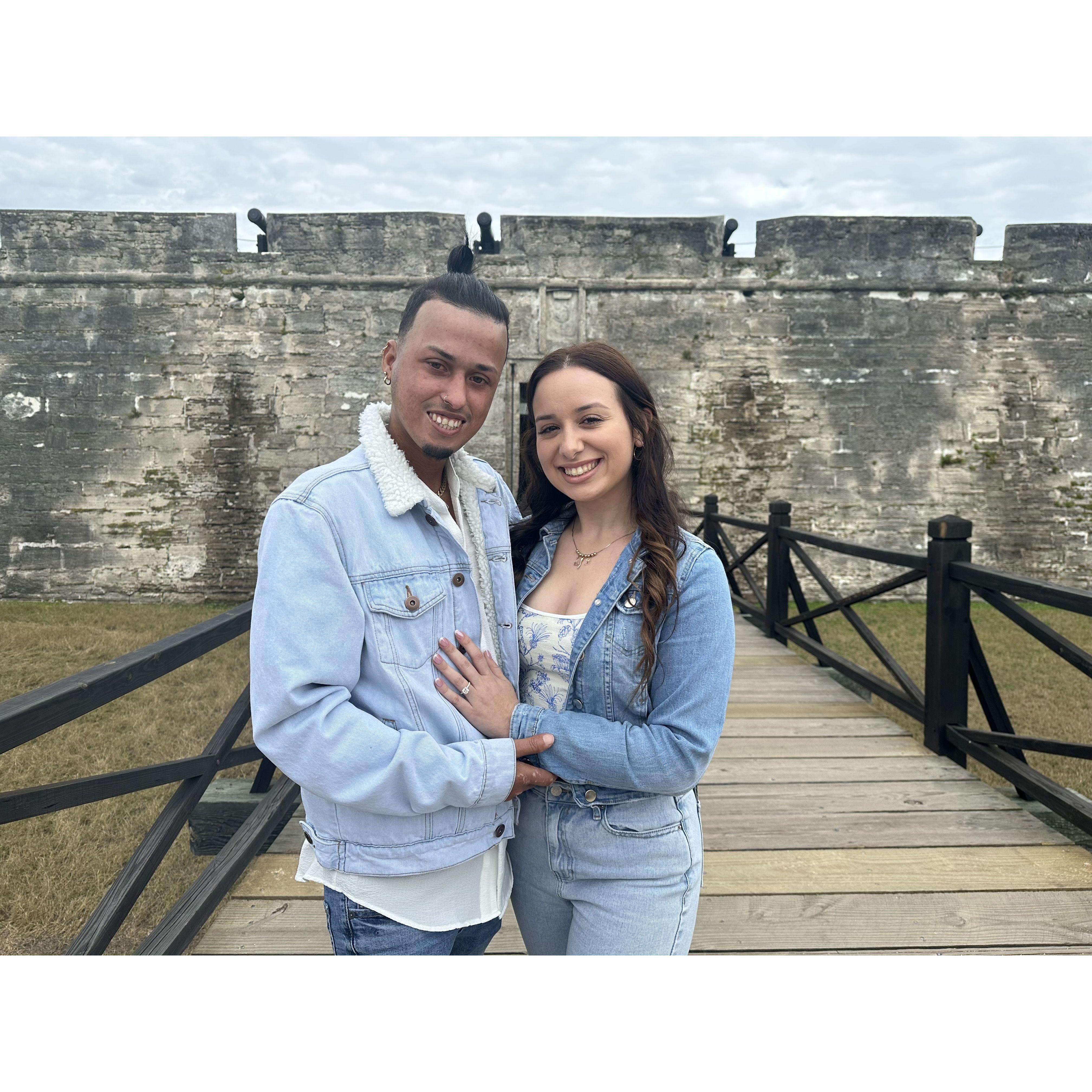 Enjoying the rest of our trip, newly engaged!