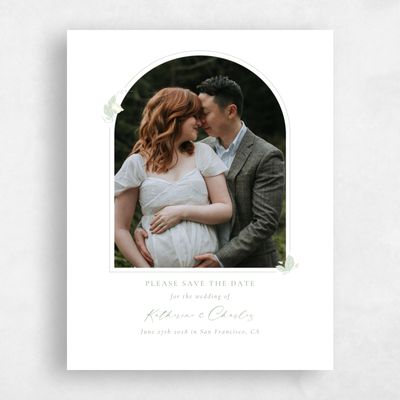 Bright Sage, Green Wedding Save the Date - Bennett Photo